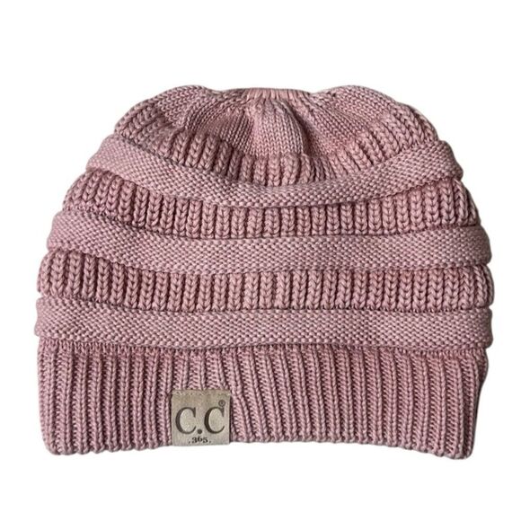 C.C Blush Knit Beanie One Size - Picture 1 of 3